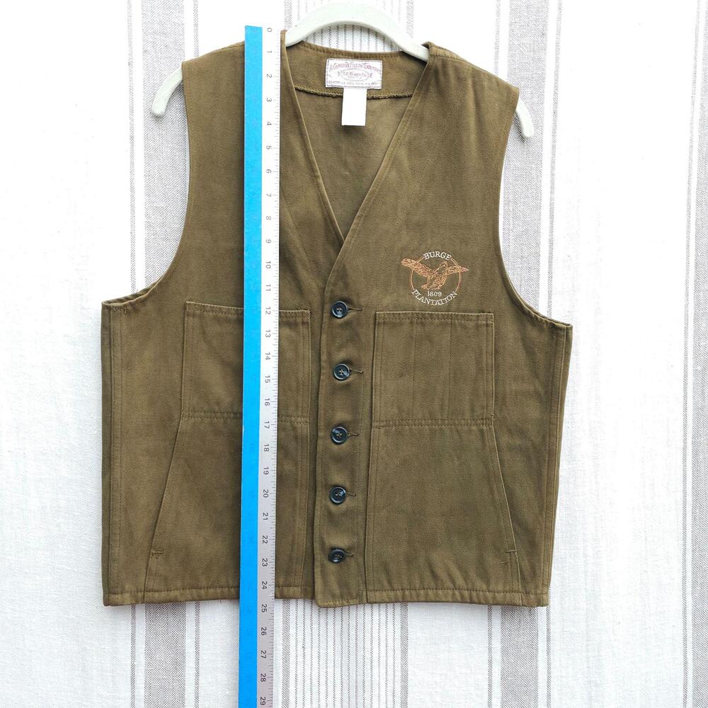 Filson Moleskin Cruiser Vest Mens 40 Style 820 Olive Brushed Cotton Duck Hunting - Picture 11 of 15